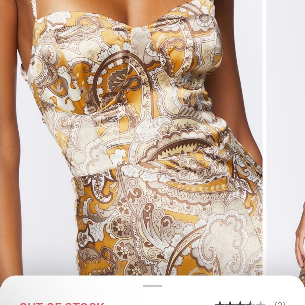 Satin bustier paisley dress NWT - Picture 5 of 5